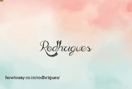 Rodhrigues