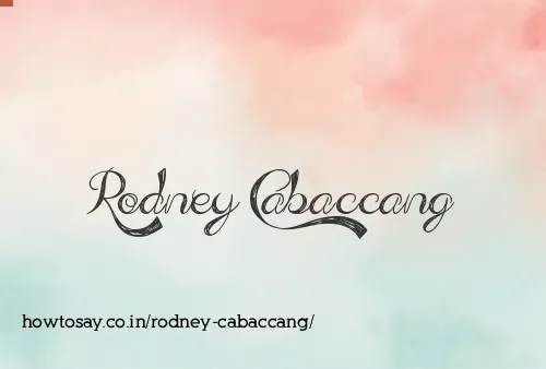 Rodney Cabaccang