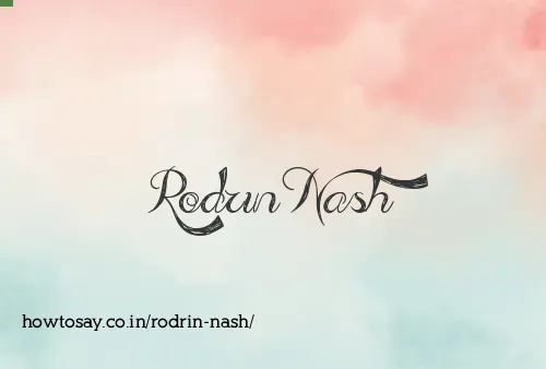 Rodrin Nash