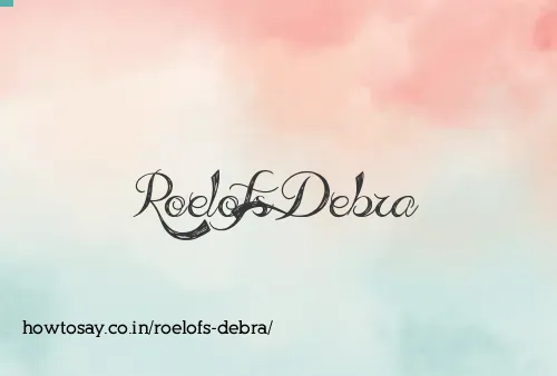 Roelofs Debra