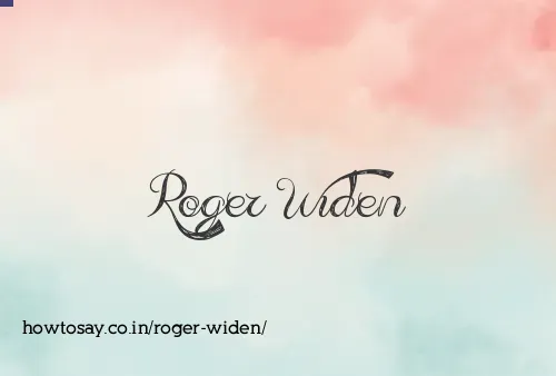Roger Widen
