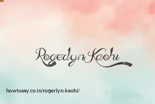 Rogerlyn Kaohi