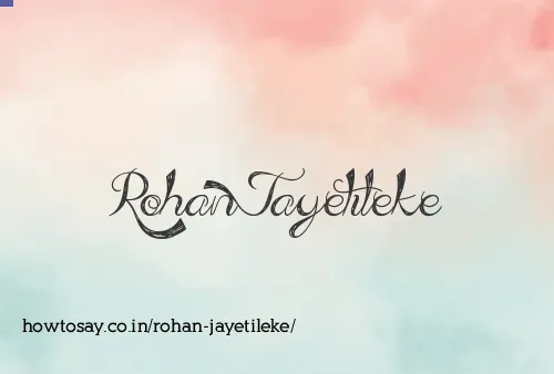 Rohan Jayetileke