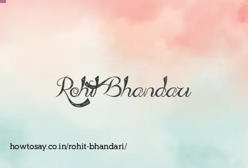 Rohit Bhandari