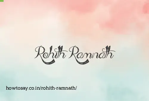 Rohith Ramnath