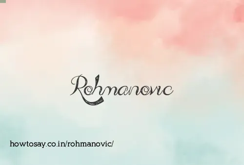 Rohmanovic