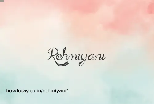 Rohmiyani
