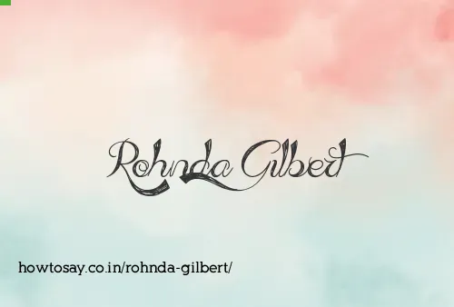 Rohnda Gilbert