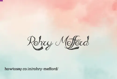 Rohry Mefford
