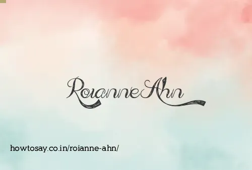 Roianne Ahn