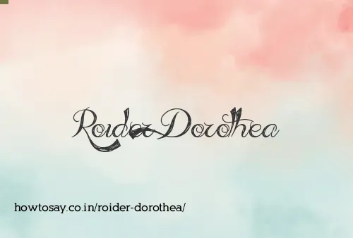 Roider Dorothea