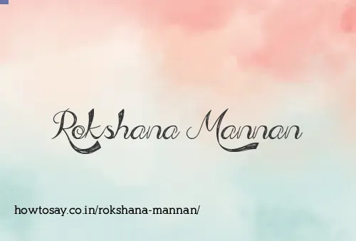 Rokshana Mannan