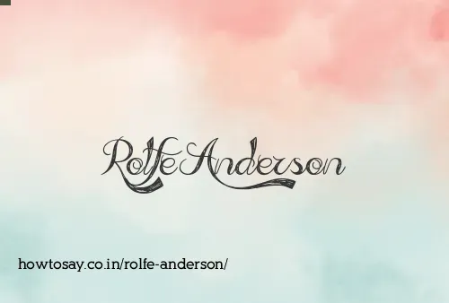 Rolfe Anderson