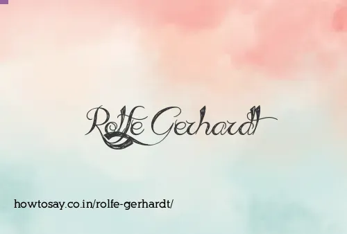 Rolfe Gerhardt