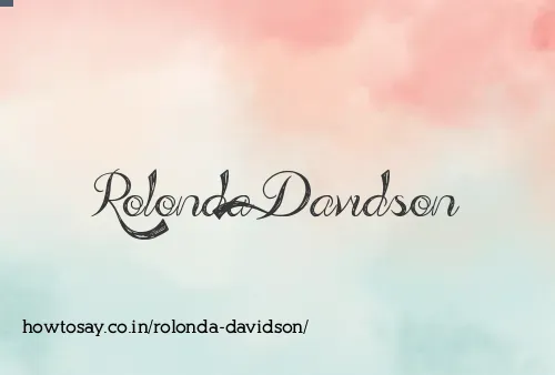 Rolonda Davidson