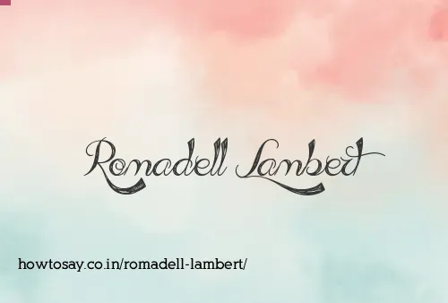 Romadell Lambert