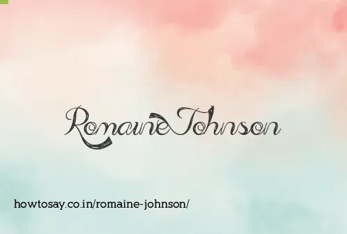 Romaine Johnson