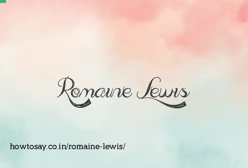 Romaine Lewis