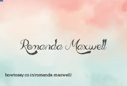 Romanda Maxwell