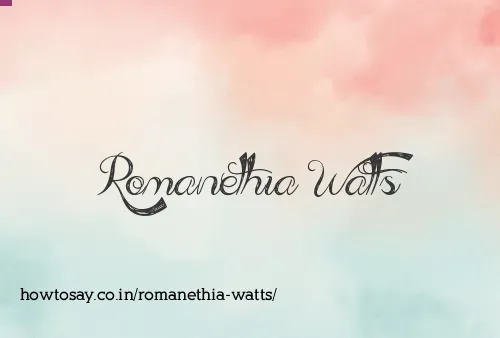 Romanethia Watts
