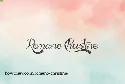 Romano Christine