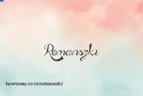 Romanszki
