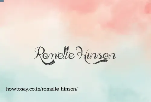 Romelle Hinson