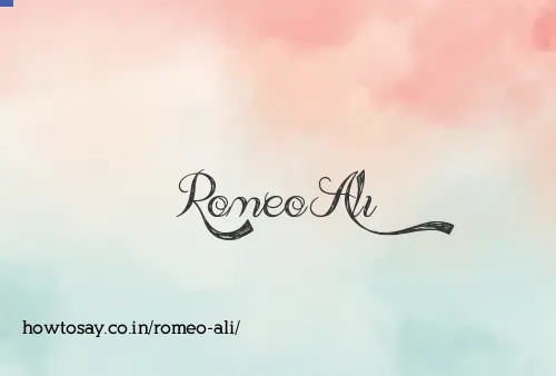 Romeo Ali