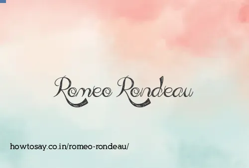 Romeo Rondeau