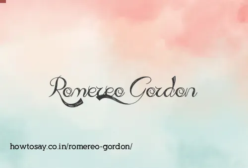 Romereo Gordon