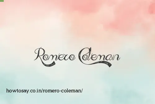Romero Coleman