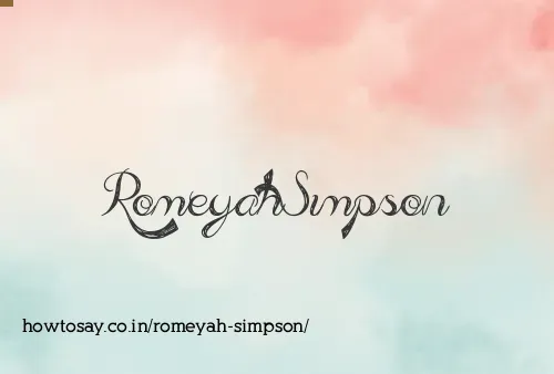 Romeyah Simpson