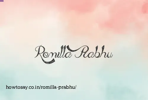 Romilla Prabhu