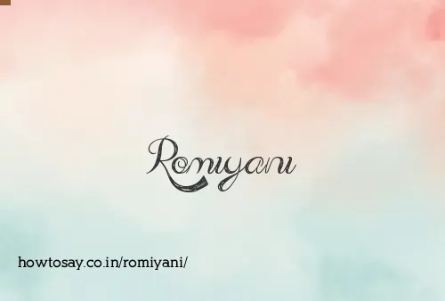 Romiyani