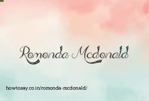 Romonda Mcdonald