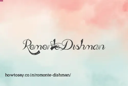 Romonte Dishman