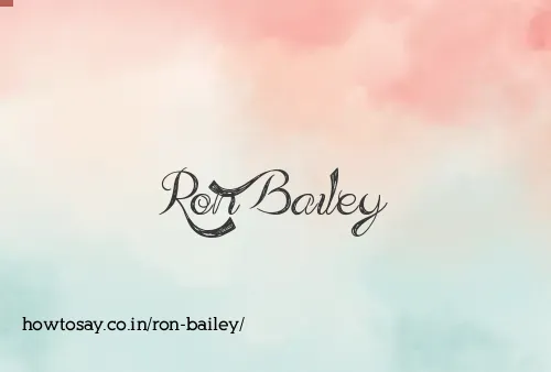 Ron Bailey