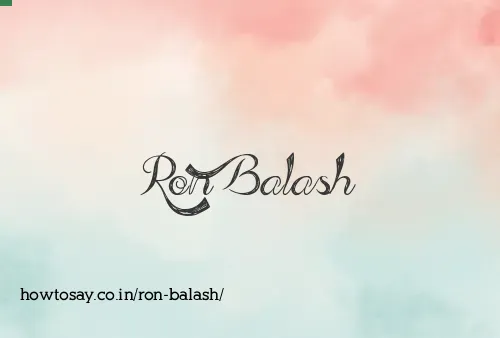 Ron Balash