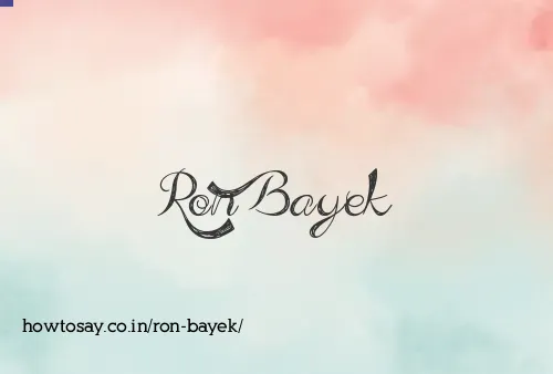 Ron Bayek