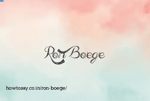 Ron Boege