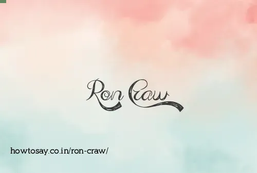 Ron Craw