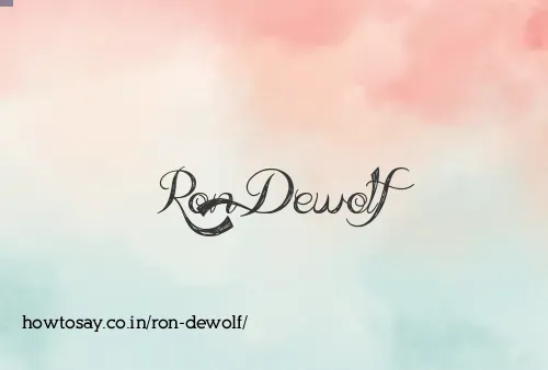 Ron Dewolf