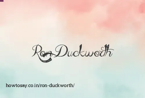 Ron Duckworth