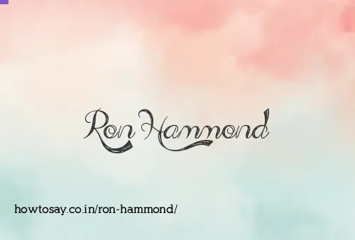 Ron Hammond