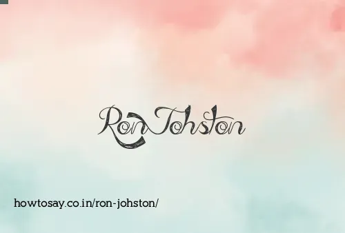 Ron Johston