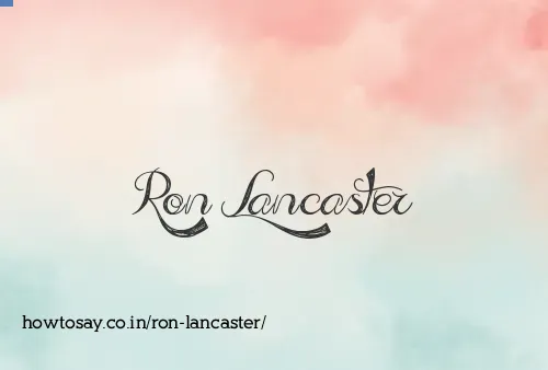 Ron Lancaster