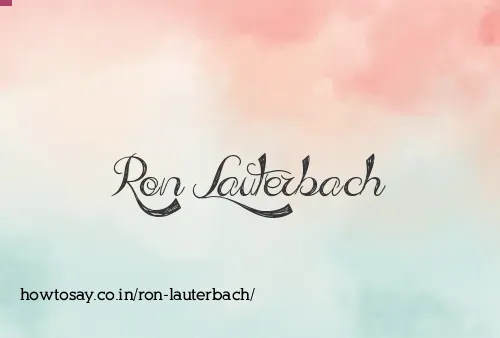 Ron Lauterbach