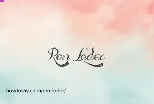 Ron Loder