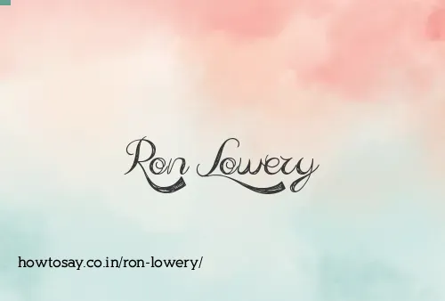 Ron Lowery