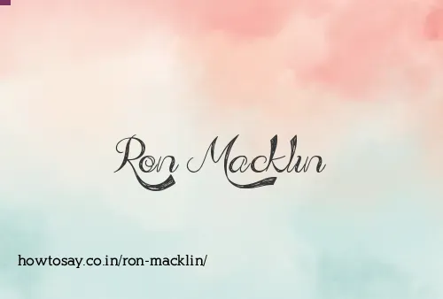 Ron Macklin